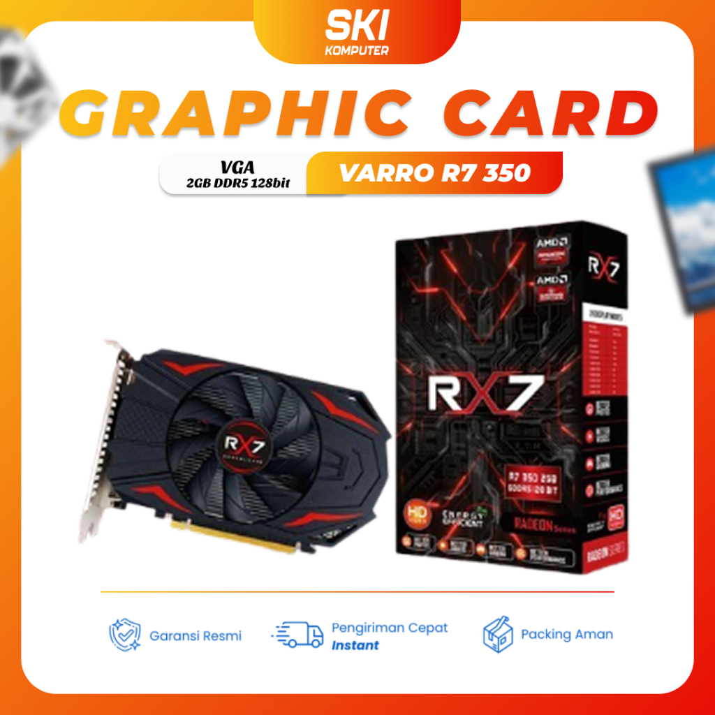 Vga Card Varro R7 350 2gb Ddr5 Graphic Card Radeon R7 350 New Garansi