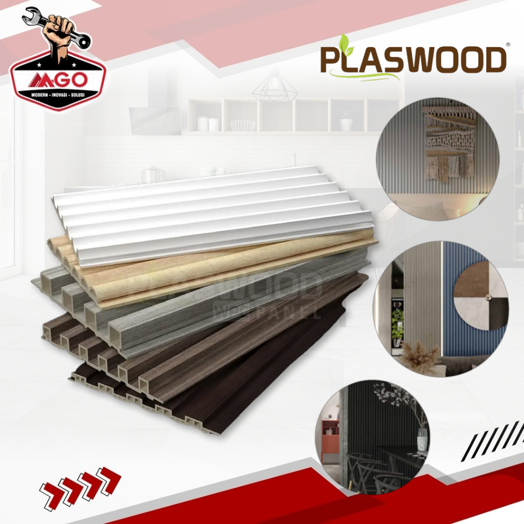 Panel Kisi-Kisi 300 x 17 cm / Wall Plastic Composite Panel / WPC Panel PLASWOOD
