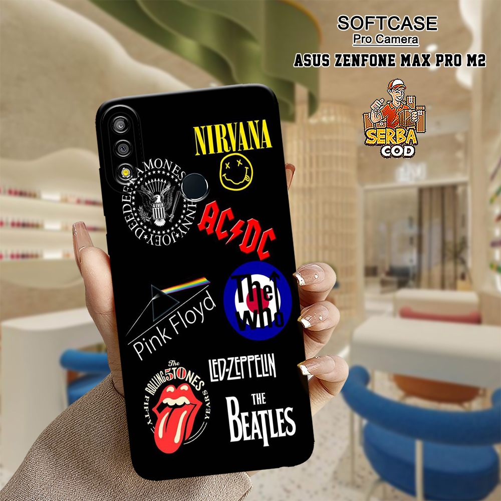 Migun Case - Case Asus Zenfone Max Pro M2 - Motif Band - Casing Asus Zenfone Max Pro M2- Softcase Hp