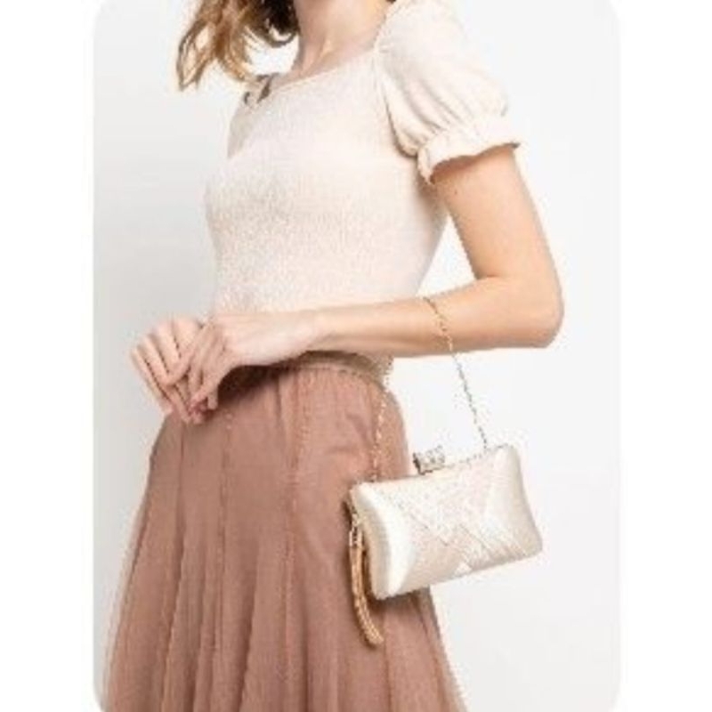 tas pesta gold clutch pesta selempang bag