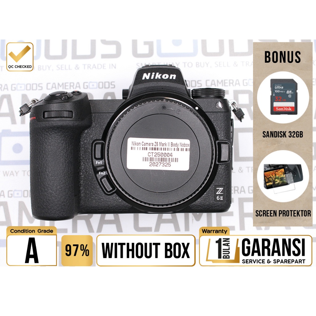 Nikon Camera Z6 Mark II Z6II Body Only Full Frame Camera - Grade A - CT250004  Kamera Digital Mirror