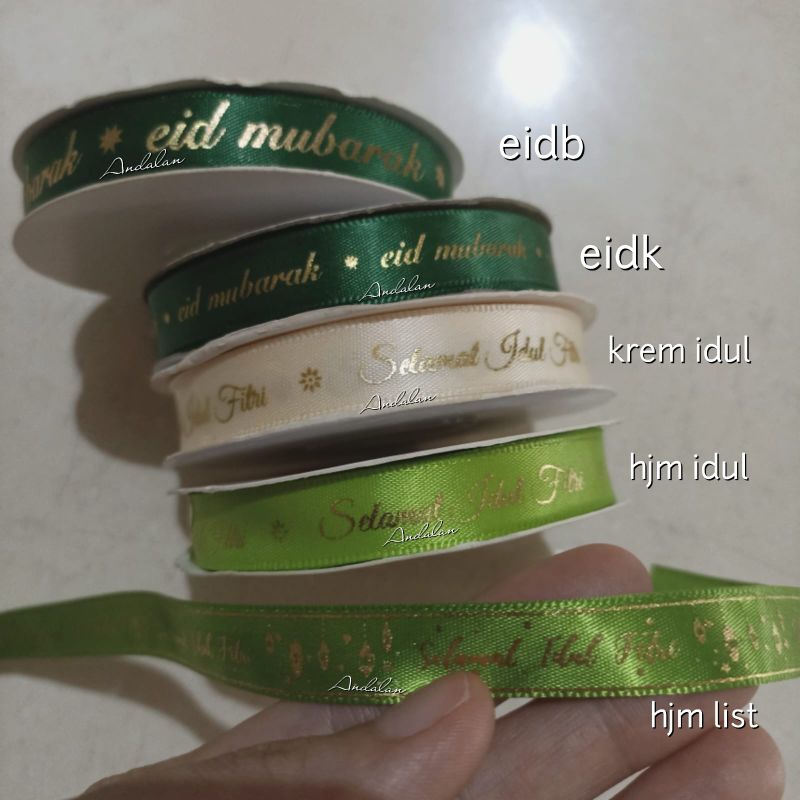 

Pita Satin PER YARD Idul Fiti Lebaran Lebar 13mm