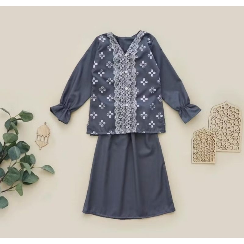 TOBELI RAYANA KIDS GIRL SET ROK UK.M CHARCOAL