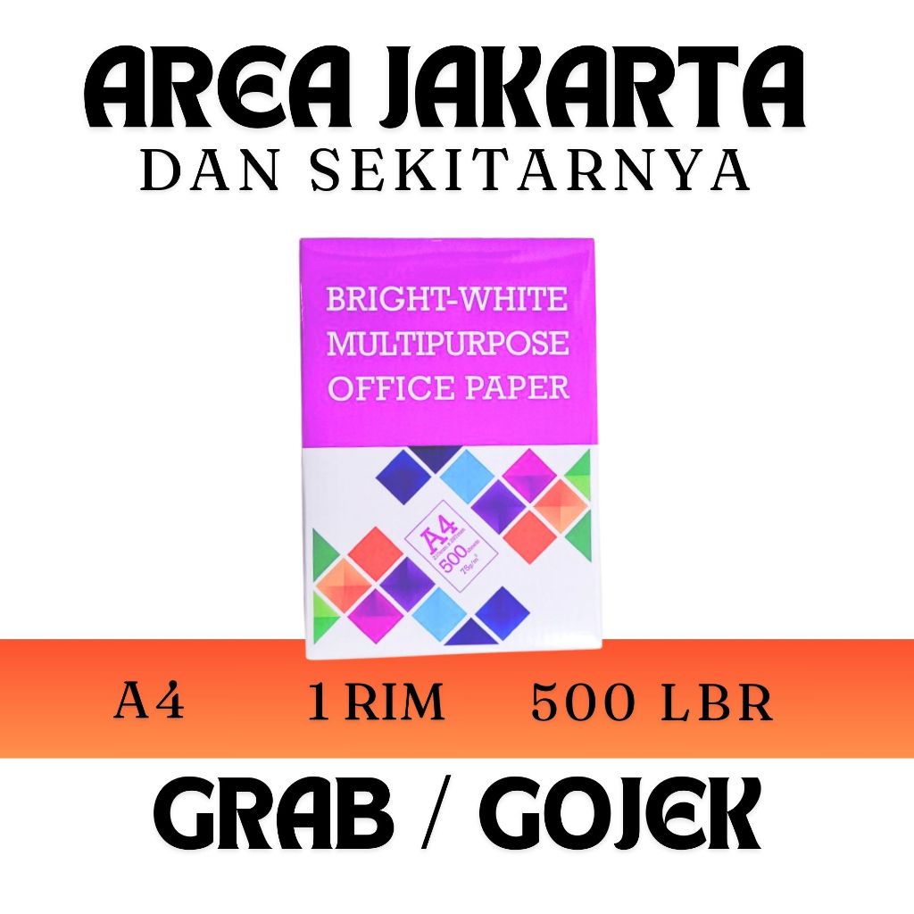 

Kertas HVS print&copy A4 75gr kertas folioBright-White Multipurpose Office Paper 500 LBR