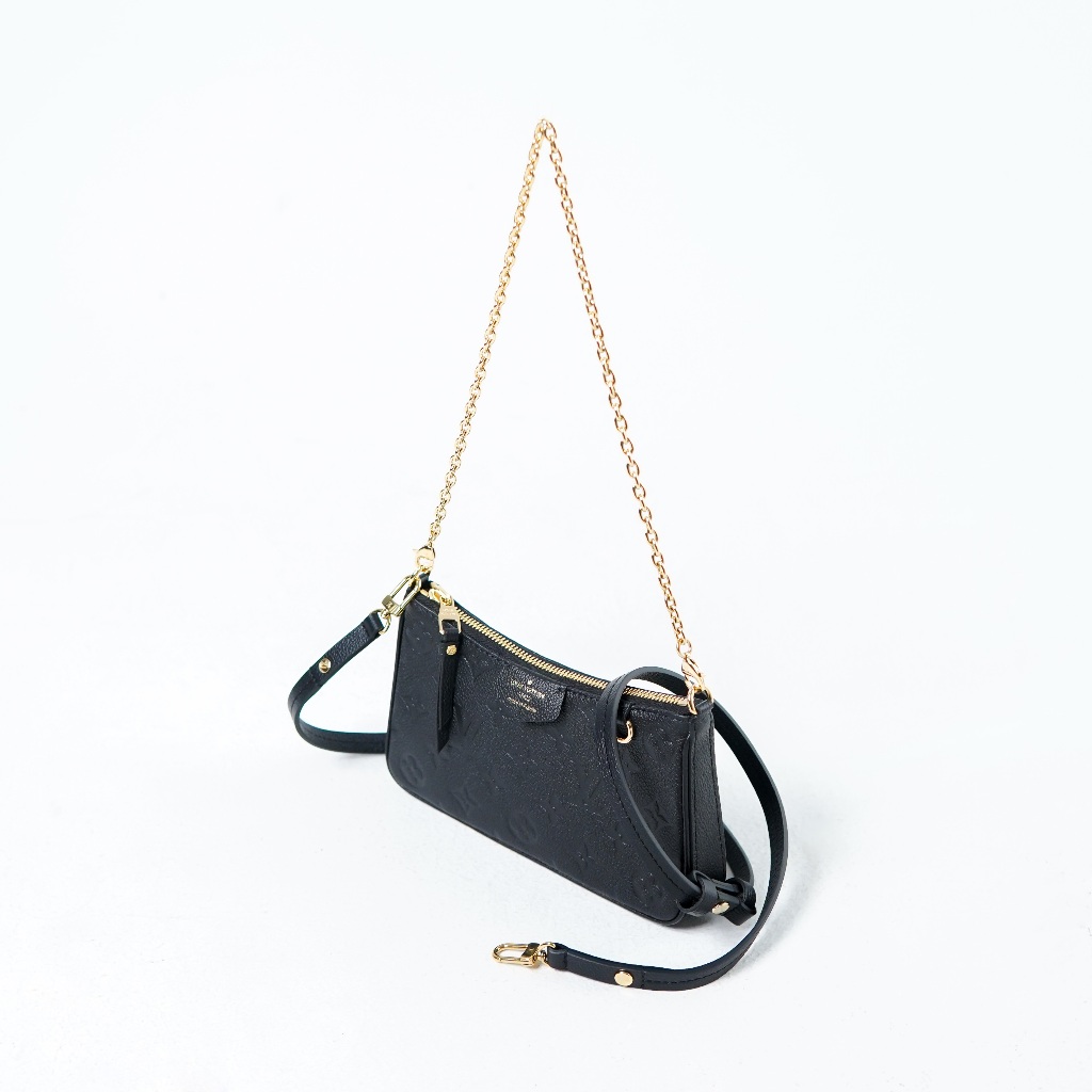 Tas LV EASY POUCH ON STRAP BLACK MONOGRAM EMPREINTE LEATHER CHAIN SHOULDER 100% ORIGINAL