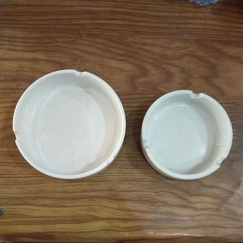 ASBAK KERAMIK - PUTIH BULAT / ASHTRAY ROKOK