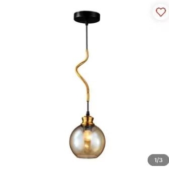Eglare Joliet Lampu Gantung Hias 1l - Brass/amber