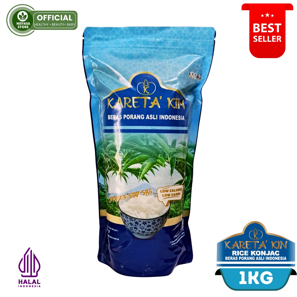 

XMASTER KARETA KIN BERAS PORANG 1KG SHIRATAKI KONJAC RICE DIET RENDAH KALORI KARBOHIDRAT LEMAK