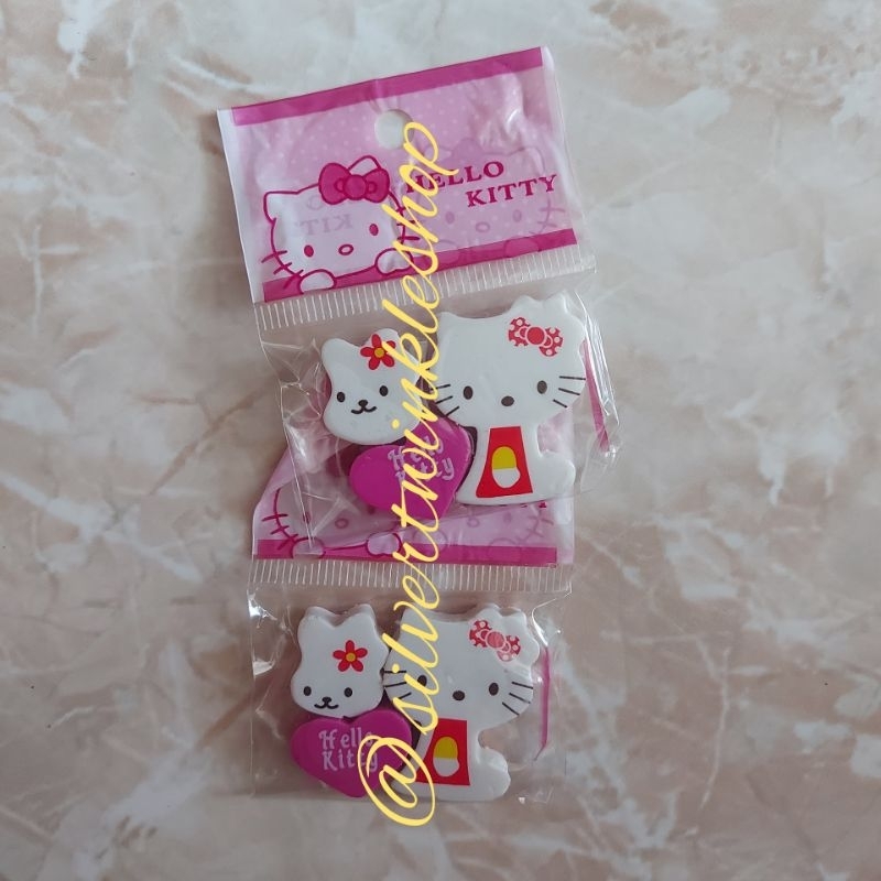 

Penghapus pensil karakter sanrio hello kitty kucing eraser alat tulis stationery stationary hellokitty pencil hapusan murah sekolah school setip karet stip kepala kuromi my melody kartun cartoon souvenir goodiebag bolpen pulpen sticky note memo notes