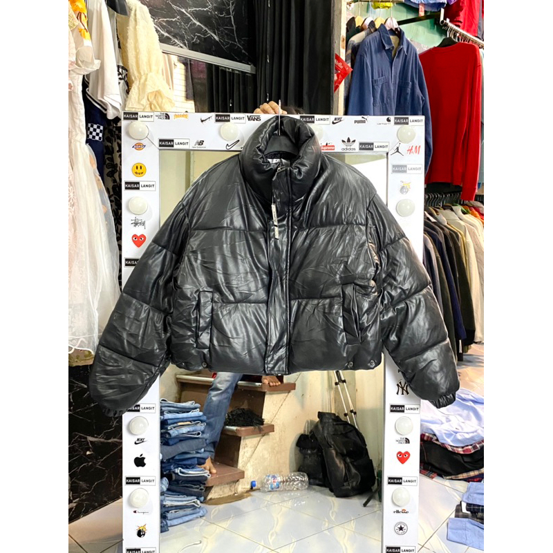 JACKET BOMBER KULIT BOXY SECOND ORIGINAL