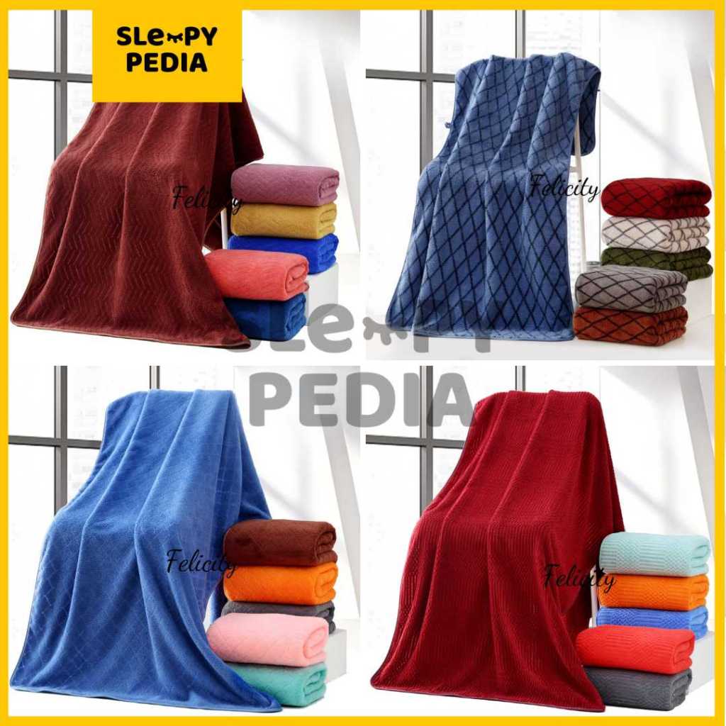 Handuk Mandi Bulu Jumbo Microfiber Ukuran 80x160 Letonia - by Sleepypedia