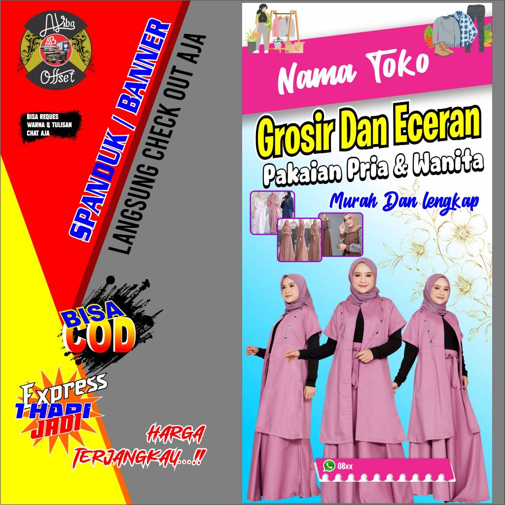 SPANDUK BANNER TOKO PAKAIAN 60120