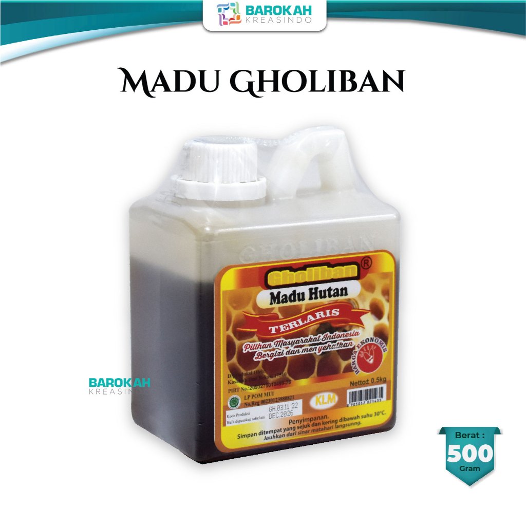 

Madu Hutan Gholiban Kalimantan 1kg Original BPOM Madu Ghaliban Goliban KLM Terlaris 1 Kg Asli Ori