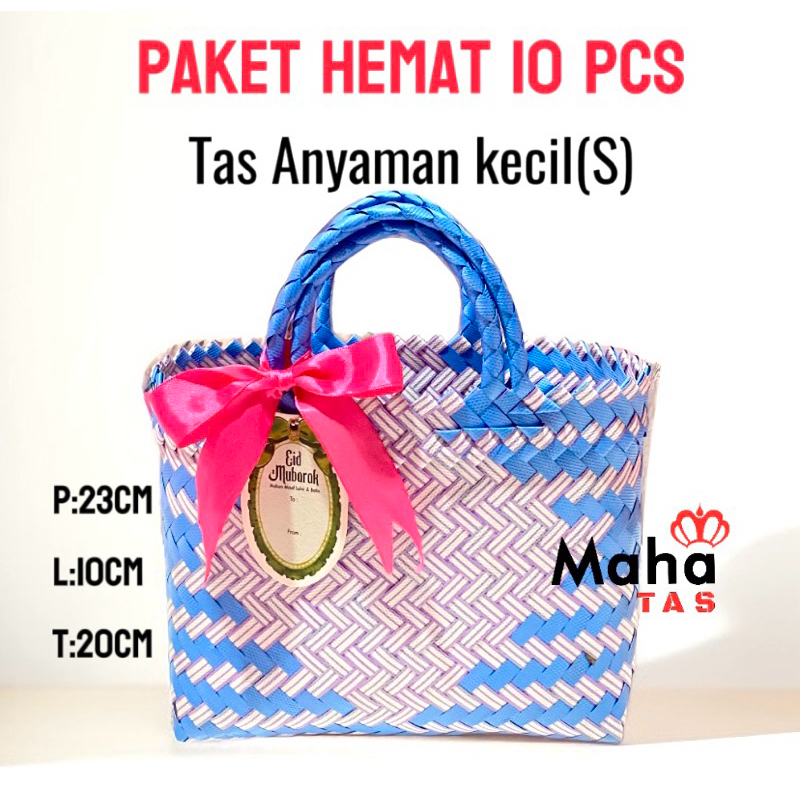 

Tas Anyaman kecil( s)paket hemat 10 pcs/tas souvenir, hajatan,belanja