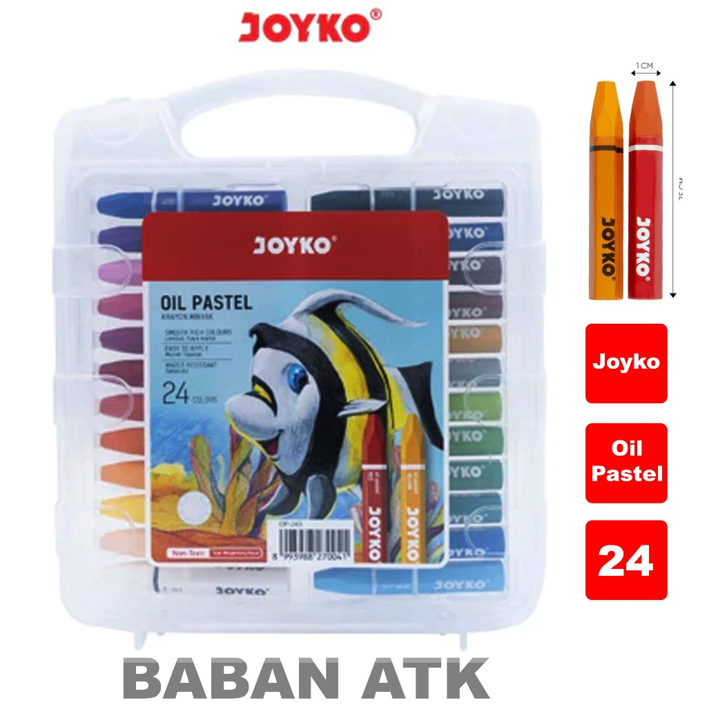 

Krayon 24 Warna Oil Pastel / Crayon Oil Pastel Joyko 24 Warna OP-24S