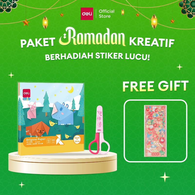 

Paket Kertas Origami Kertas Lipat Kerajinan Tangan Gunting Gratis Sticker