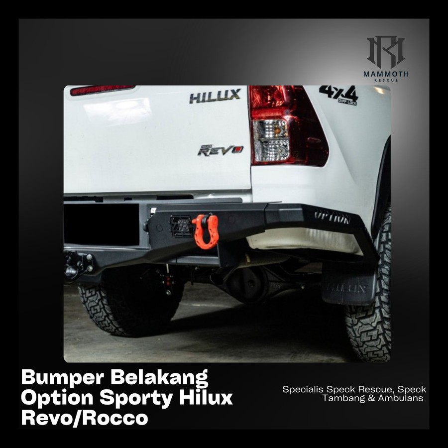 Bumper Belakang Option Sporty Hilux Revo/Rocco