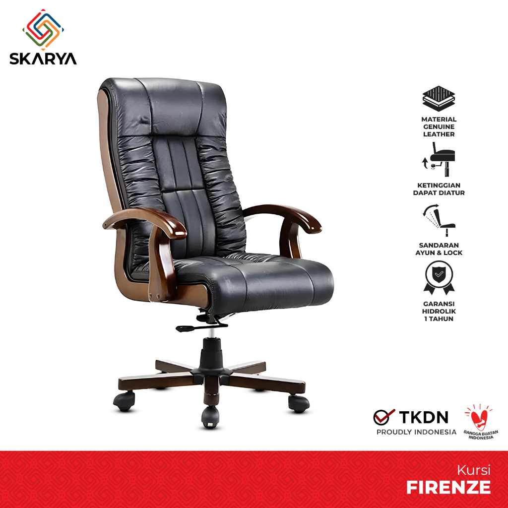Kursi Kerja Direktur Kursi Kantor Kursi Kayu Firenze (Baru)