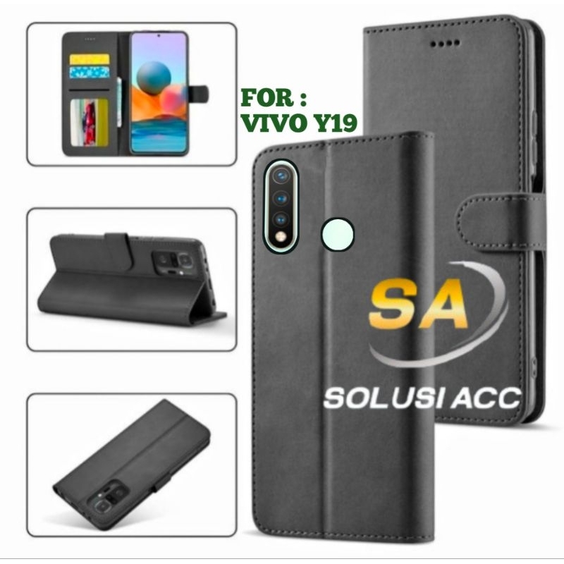 CASE VIVO Y19 FLIP COVER WALLET SARUNG HP CASING DOMPET Y19