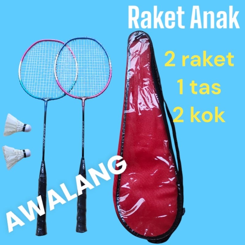 raket bulutangkis anak 2 RAKET 1 TAS 2 KOK Raket anak