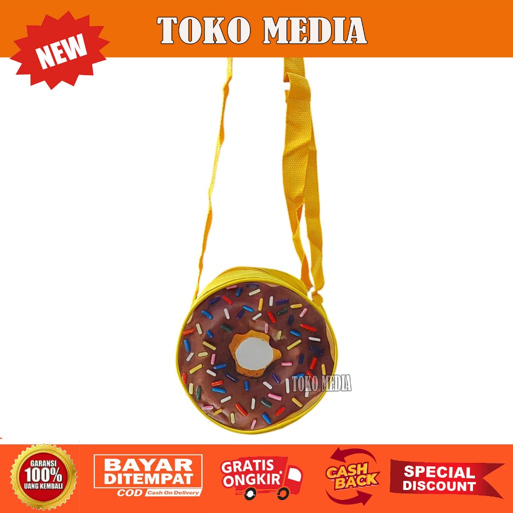 Tas Selempang Dompet Koin Untuk Anak Motif Donat