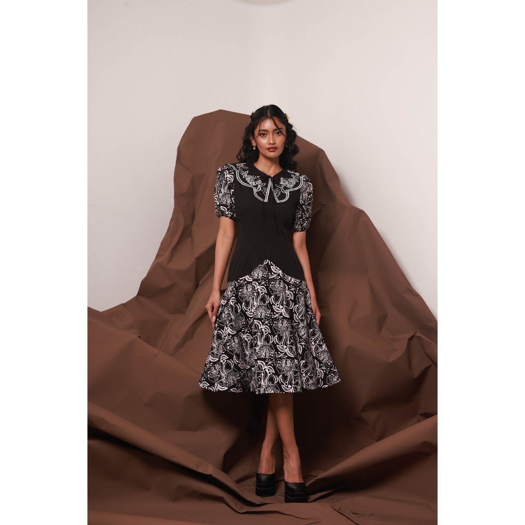 Elora Batik Dress | Midi Dress Wanita