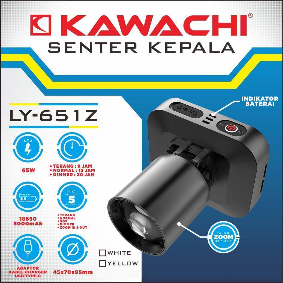 KAWACHI | SENTER KEPALA LY-651Z | Senter Darurat | Senter Emergency | Senter Outdoor | Lampu Emergen