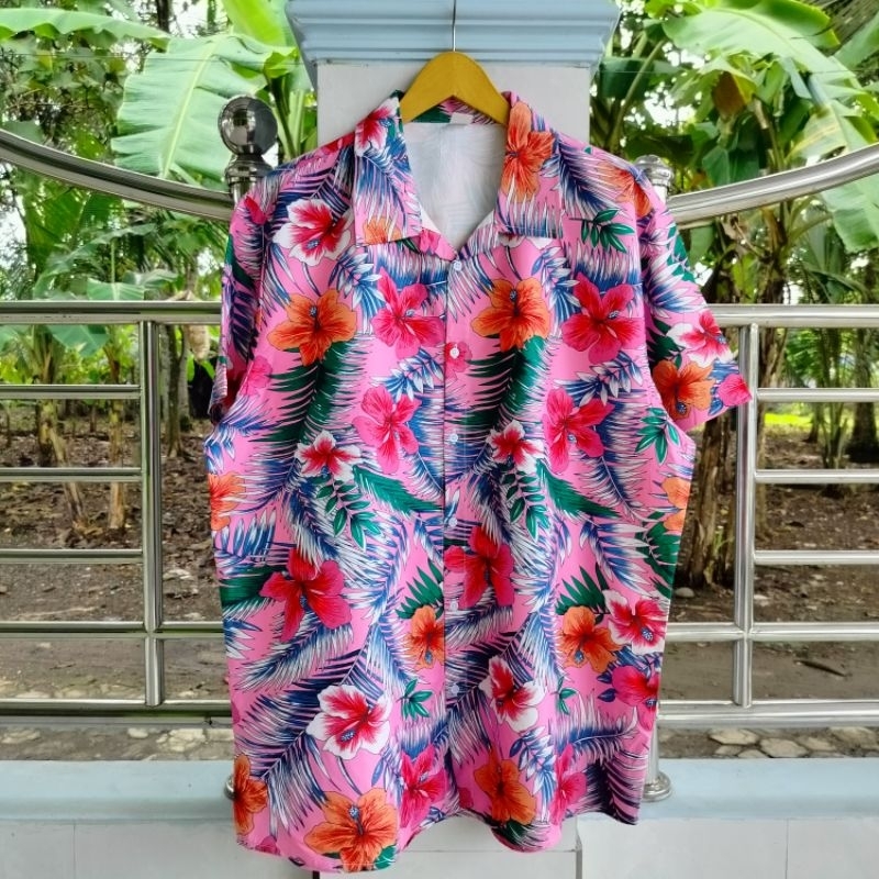 Kemeja / Motif / Hawaii / Lengan Pendek / Vintage / Second / AN -  ARKHOS