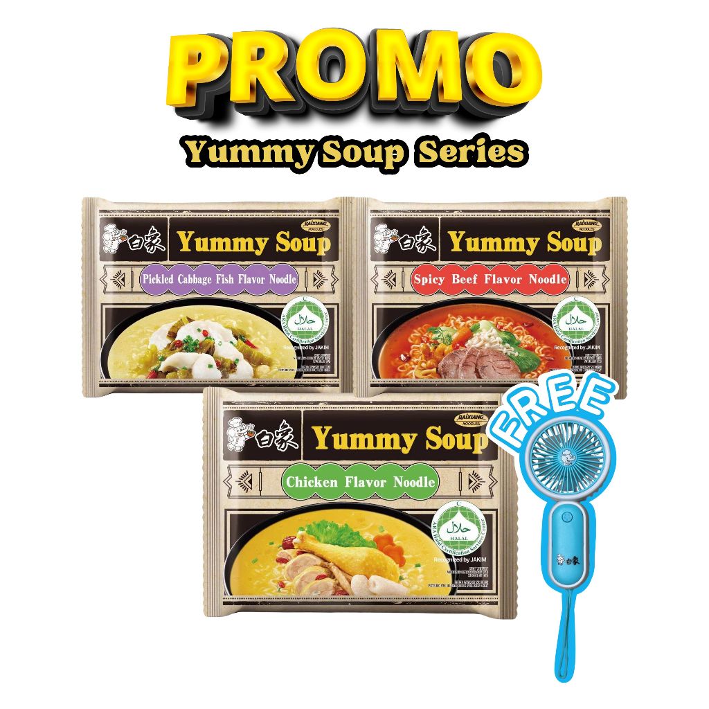 

Promo 7.7 BAIXIANG Yummy Soup Special Bundle Chicken,Pickled,Spicy FREE KIPAS