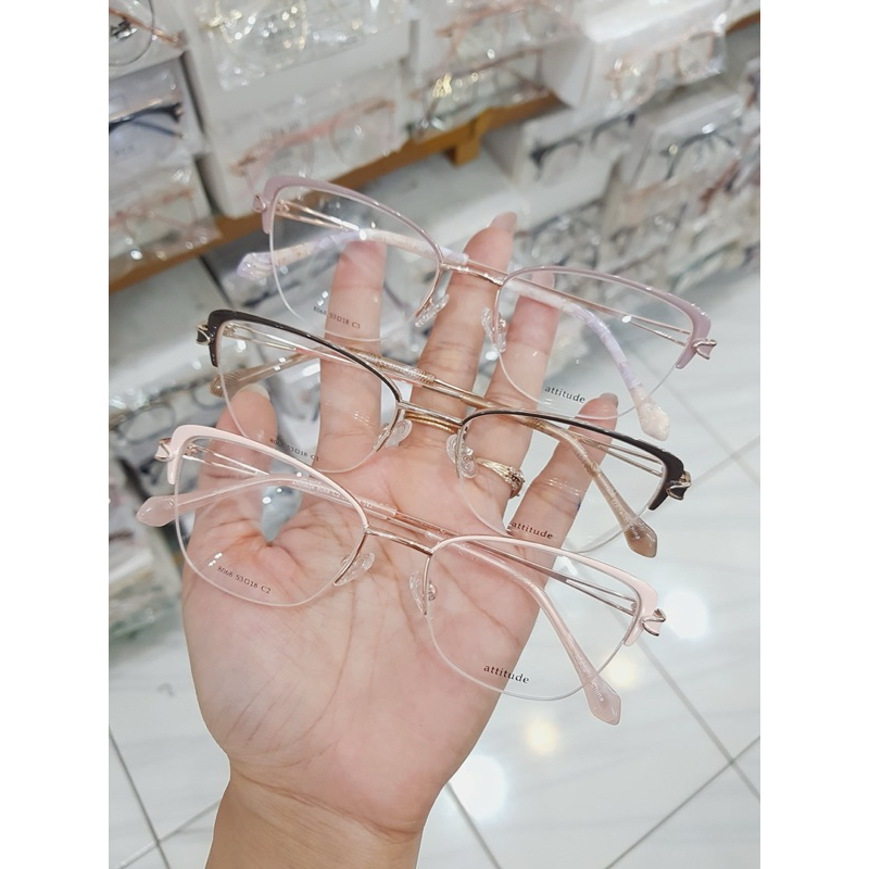 KACAMATA PREMIUM WANITA MODEL SETENGAH BINGKAI KODE 8068