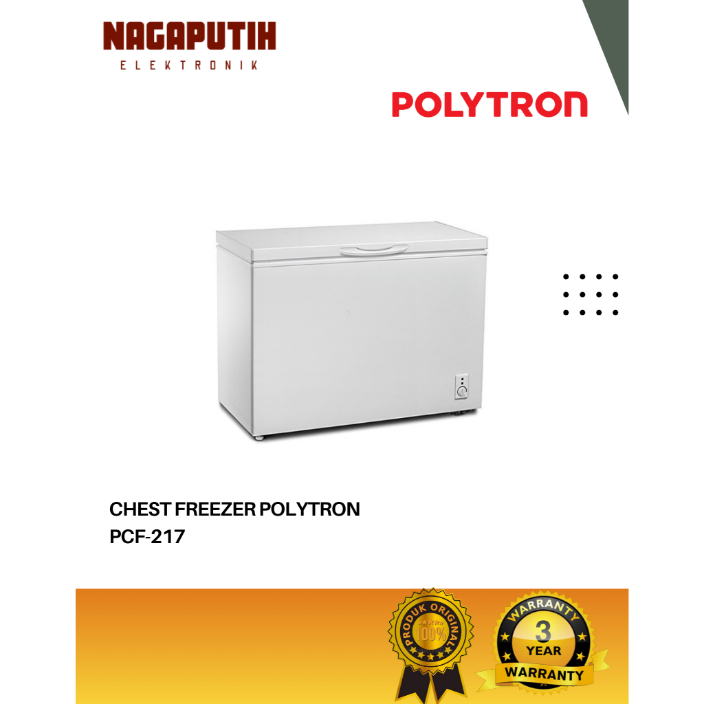 CHEST FREEZER BOX 200 LITER POLYTRON PCF-217