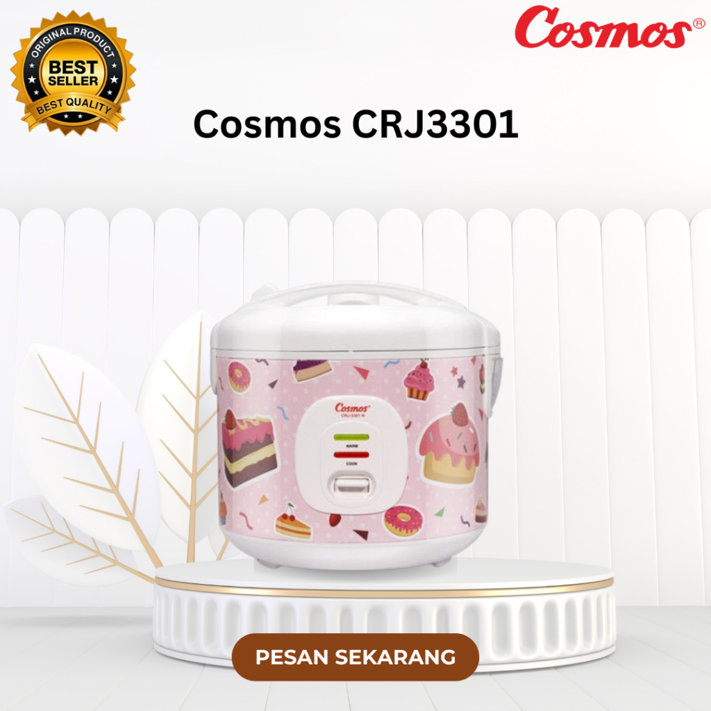 COSMOS Rice Cooker Cosmos CRJ 3301 Cake -1.8Liter TERMURAH ORI/CRJ 3301/CRJ3301/CRJ-3301/CRJ 3301
