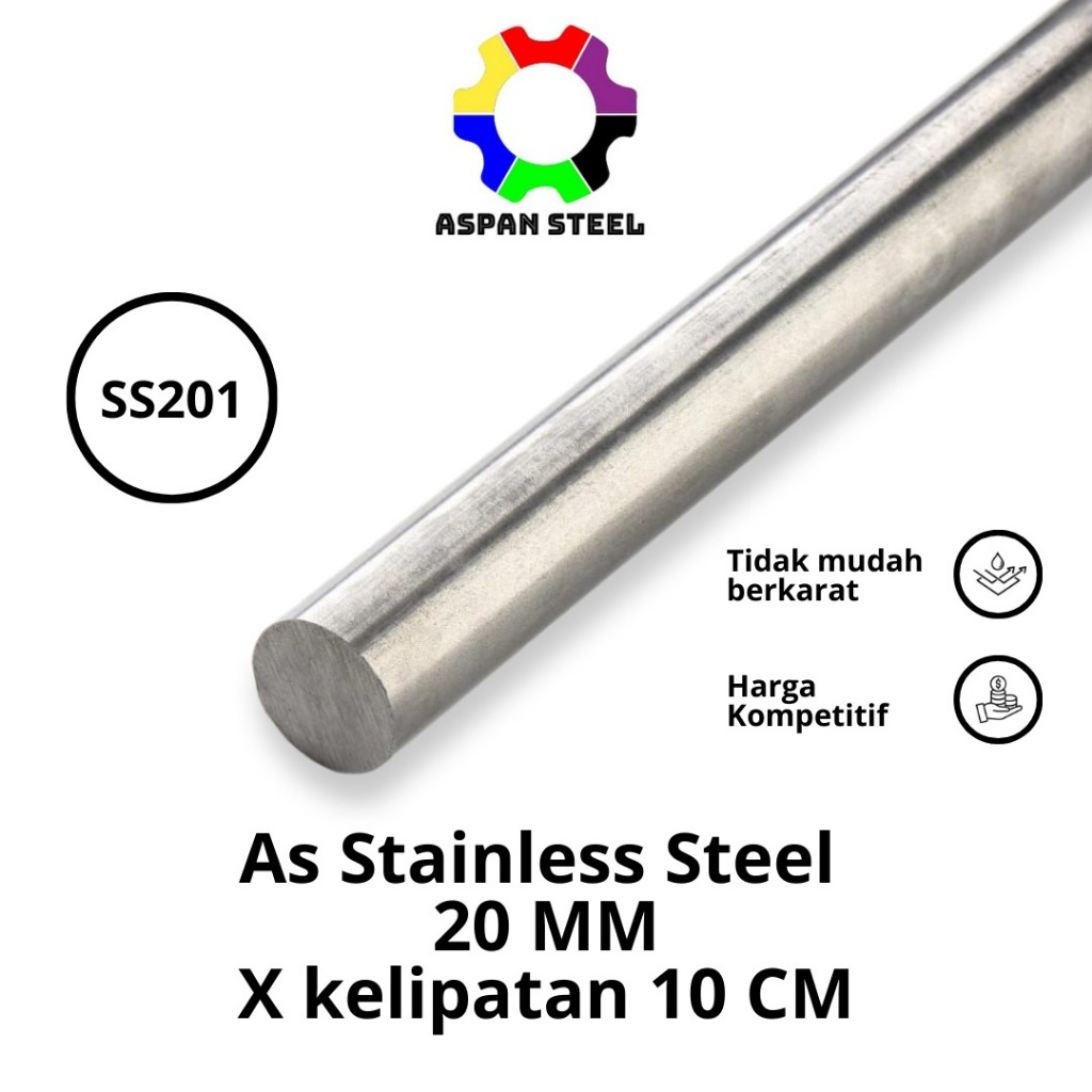 As 20 mm stainless steel 201
