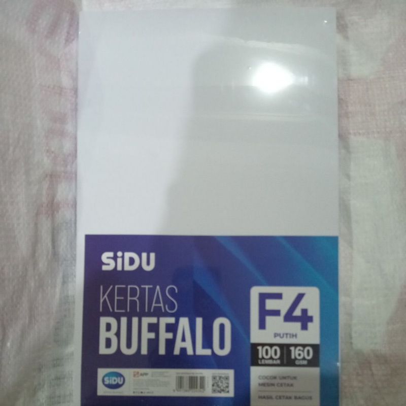 

KERTAS BUFALO SIDU F4 PUTIH /100lbr