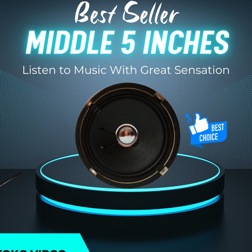 Super Speaker Middle 5 Inch C 53 MID Spiker Midel Mid 5 1 Watt