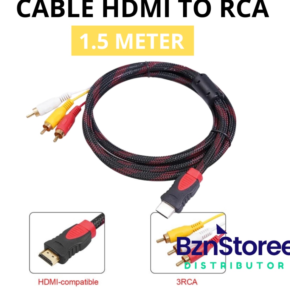 Super KABEL HDTV TO RCA 15 METER HH QUALITY STB FREE BOX kabel hdmi to rca hh quality kabel hdmi rca