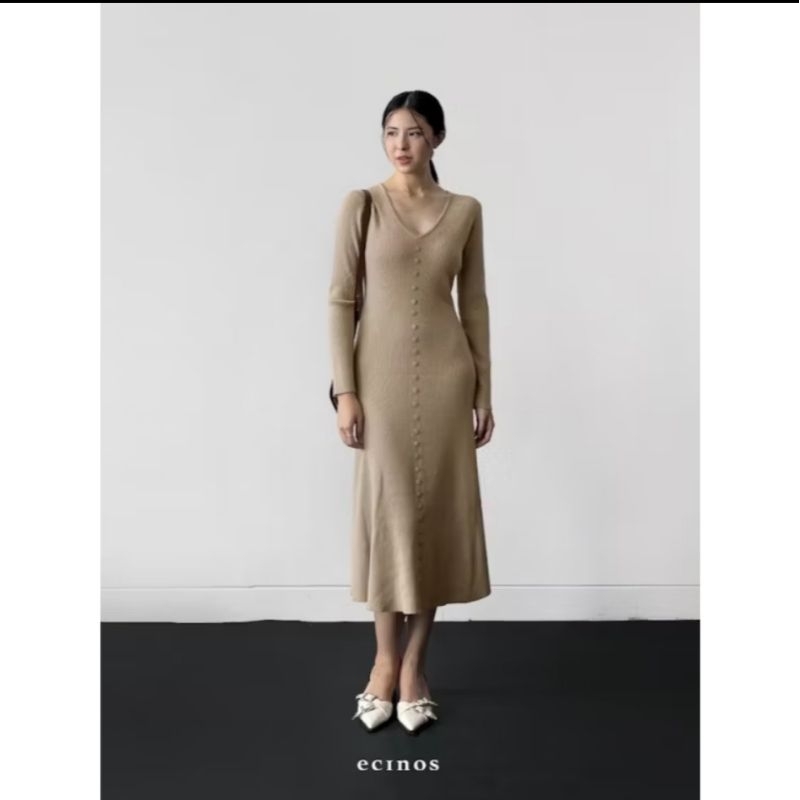Ecinos Natasha Knitted Dress (Maxi)