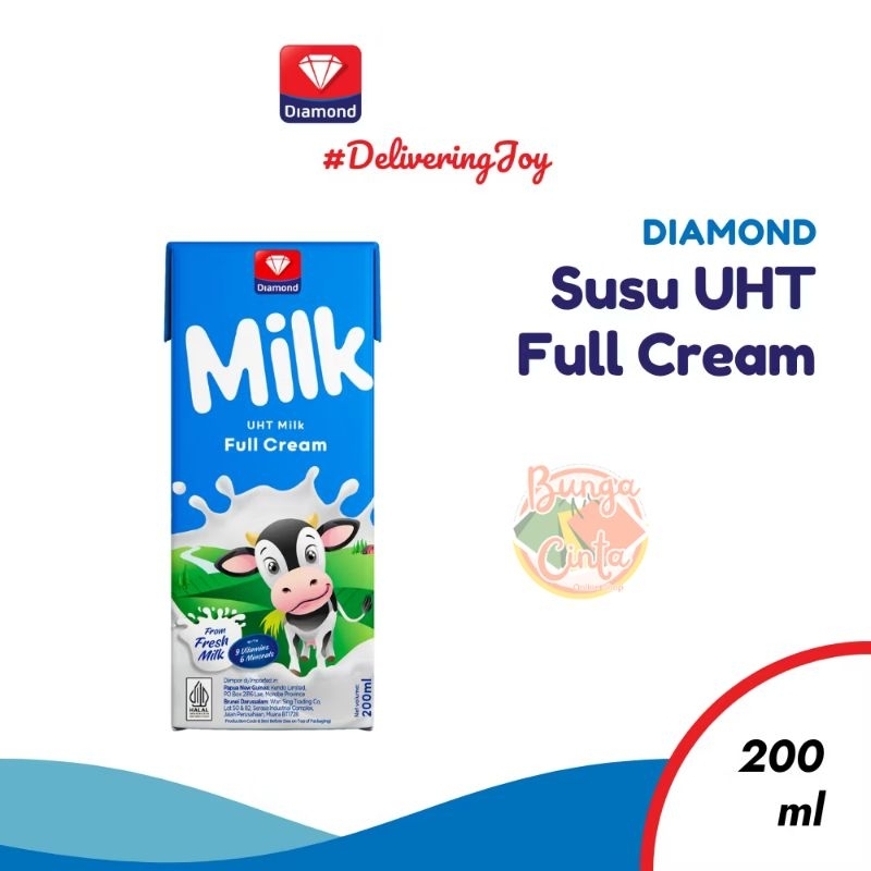 

Diamond Milk Susu UHT Full Cream 200 ML - Susu Diamond