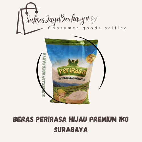 

Beras pulen Premium Perirasa Hijau 1kg/ Beras premium Pulen 1kg murah Surabaya