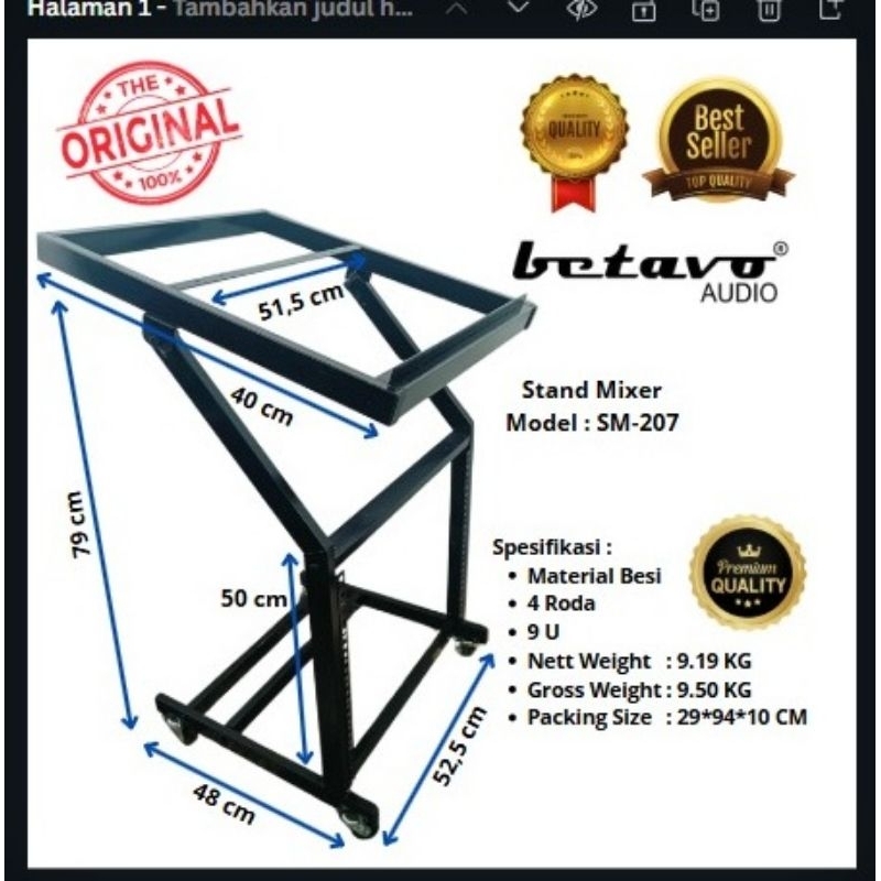 RAK MiXSER AUDIO 9U FULL BESI