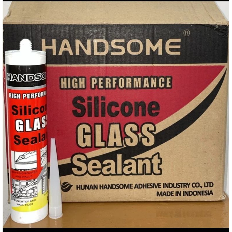 LEM KACA Botol HANDSOME/SILICONE GLASS SEALANT HANDSOME