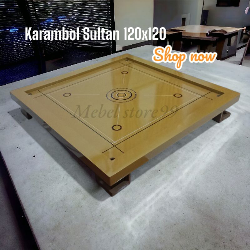 Papan meja karambol plywood mranti ukuran 120x120