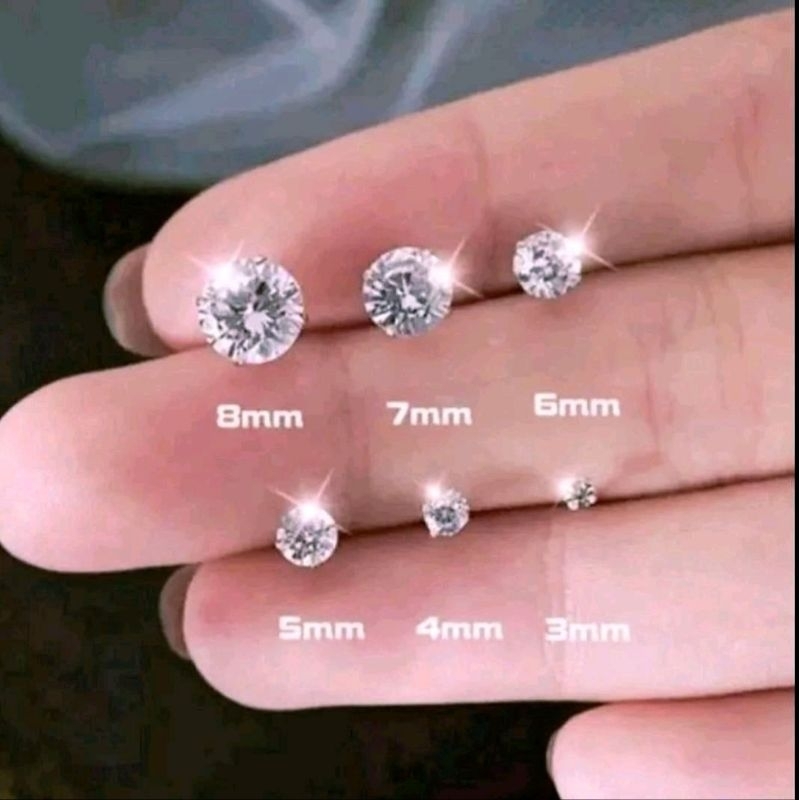 ANTING GIWANG PERMATA, ANTING DIAMOND, ANTING TINDIK STAINLESS STEEL