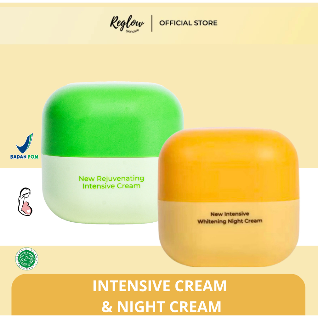 Reglow Rejuvenating Intensive Cream & Reglow Intensive Whitening Night Cream - Samarkan Flek Hitam d