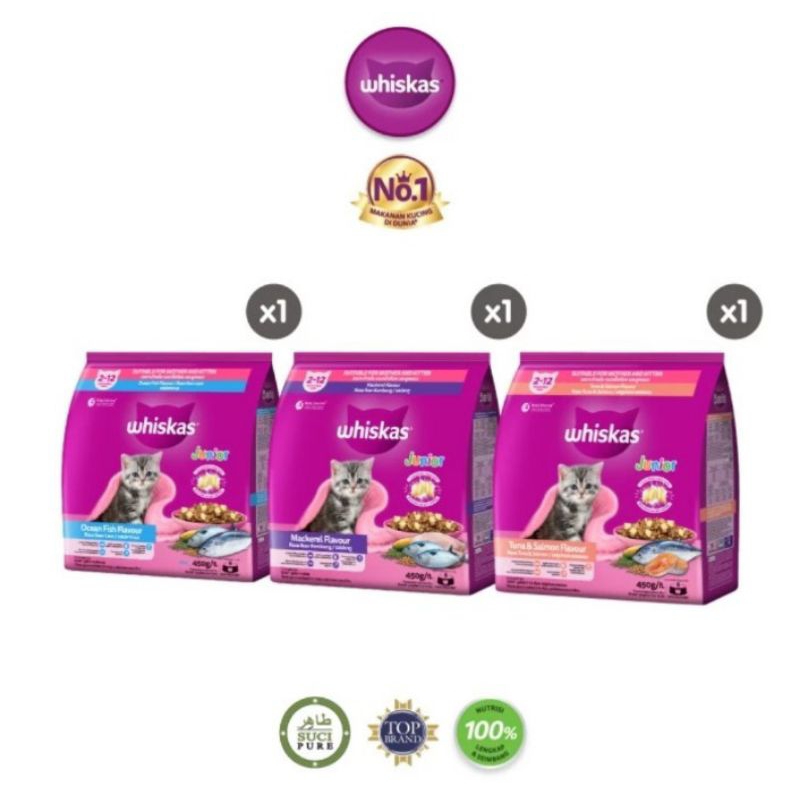 whiskas  Dry food Junior/Kitten 450gr