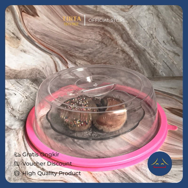 (Tirta Home) Food Cover | Tudung saji / penutup sajian makanan wadah susun serbaguna transparan
