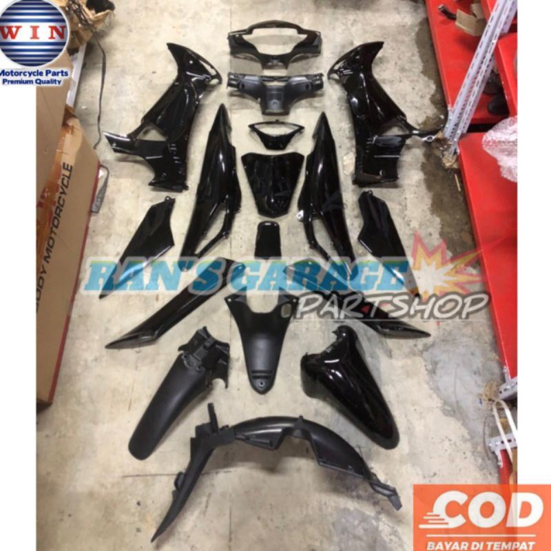 WIN COVER BODI KOMPLIT SET BODY KASAR PLUS ALUS HONDA SUPRA X 125 OLD LAMA PAKET 14 BAGIAN WARNA HIT