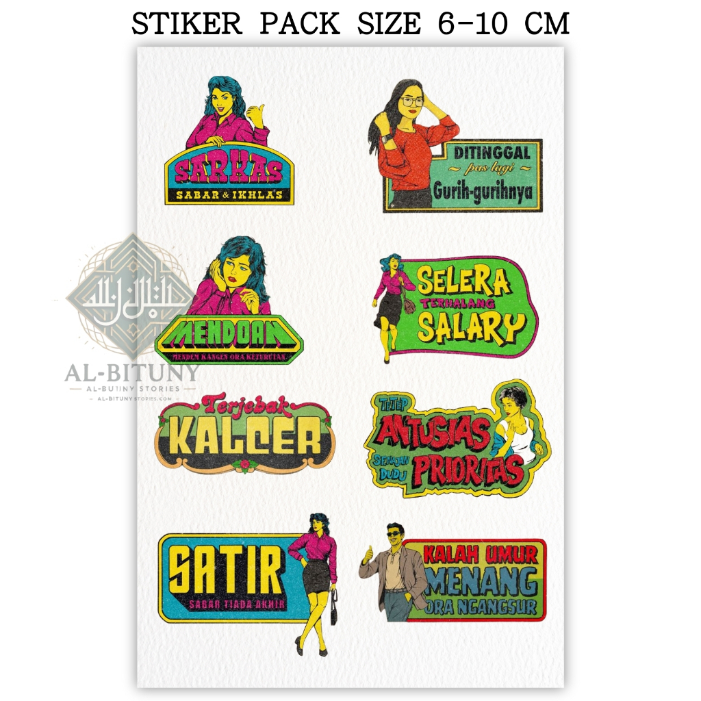 

Sticker Pack Aesthetic Vintage – Ukuran 6-8 cm | Stiker Waterproof & High Quality