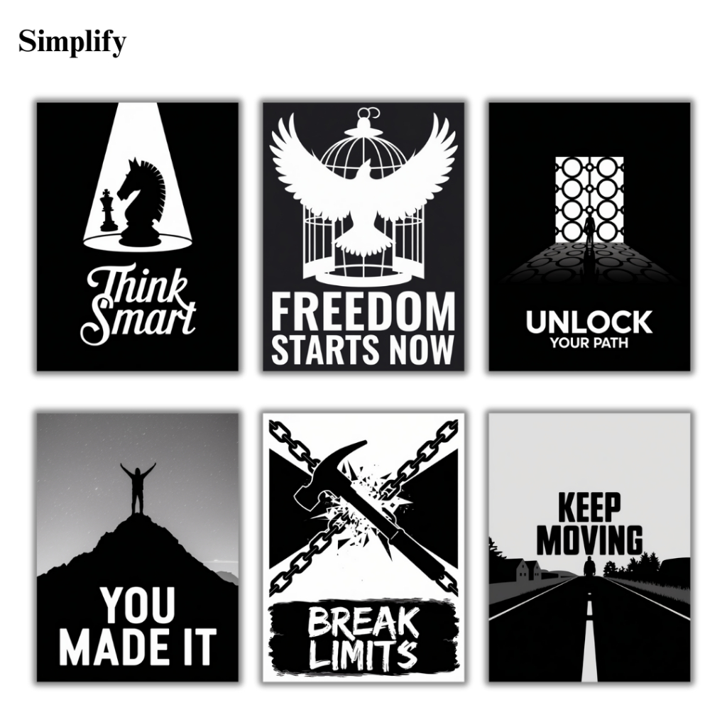 Poster Dinding Kamar Aesthetic Kayu Quotes 15x20 cm | Gambar Hiasan Dinding Motivasi Bahasa Inggris 
