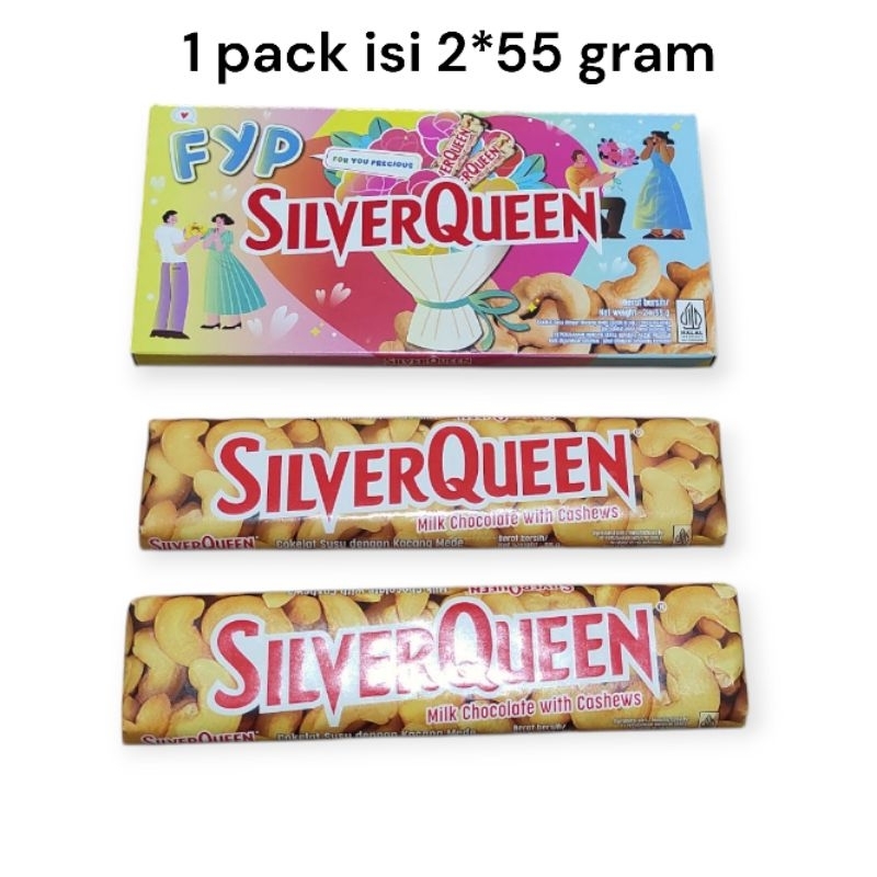 

silverqueen edisi special 1 pack isi 2 x 55 gram